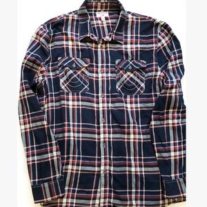 True Religion Plaid Flannel Button Down Shirt